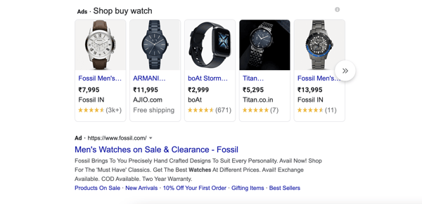 product listing ads example